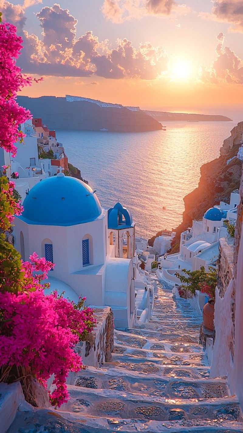 Escape to Santorini's Sunset