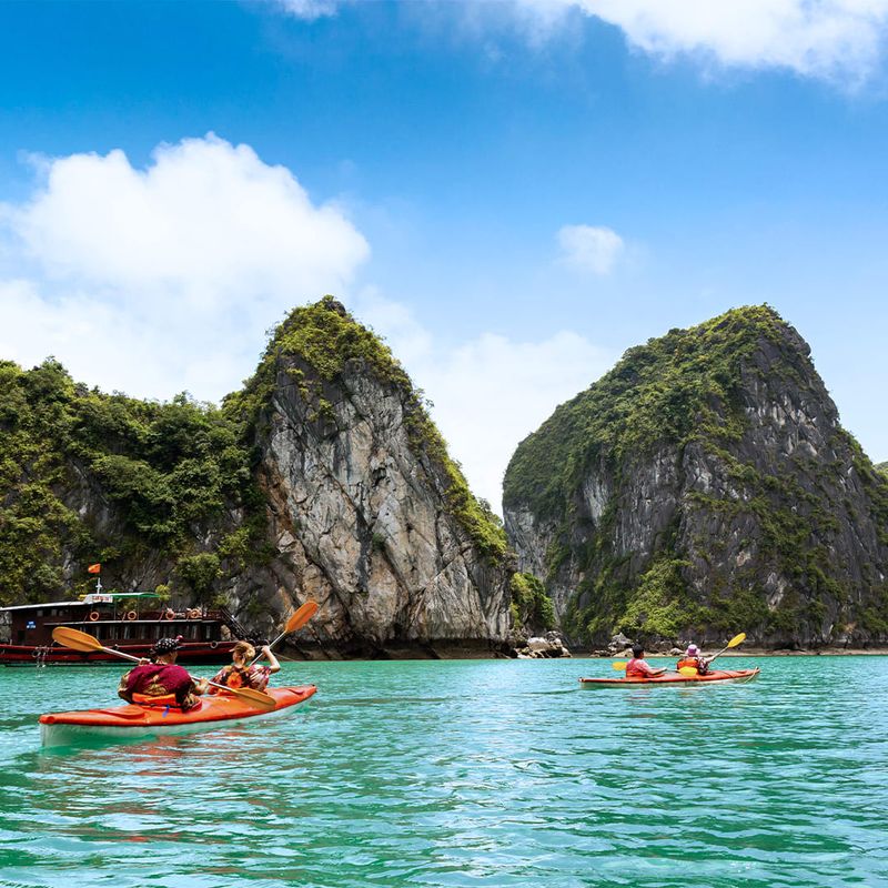 Kayaking in Halong Bay, Vietnam