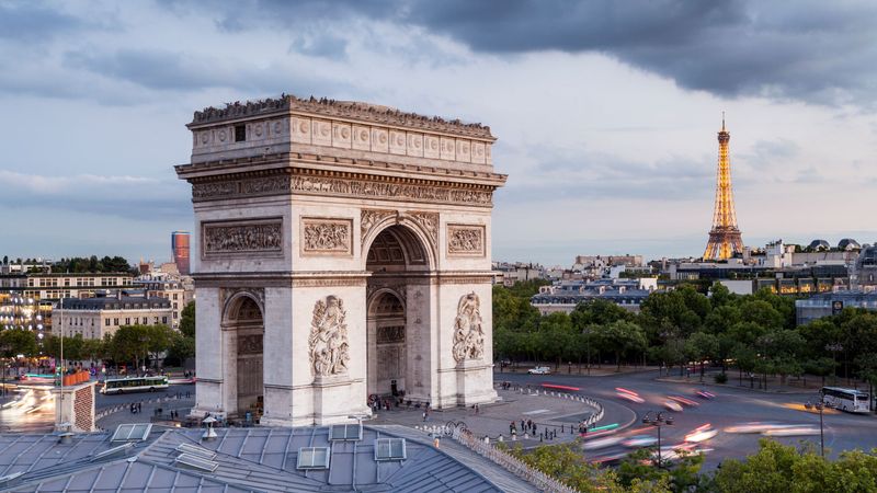 Champs-Élysées and Arc de Triomphe