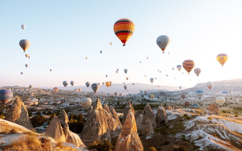 Hot Air Balloon Over Cappadocia, Turkey